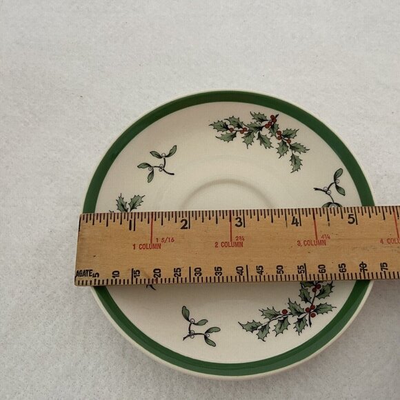 Spode Christmas Tree Tea Cup Saucer Set S3324 Green Trim Replacement Holiday - Picture 6 of 12
